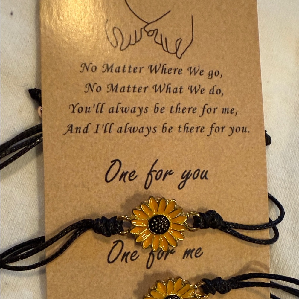 Sunflower Charm Bracelet Set